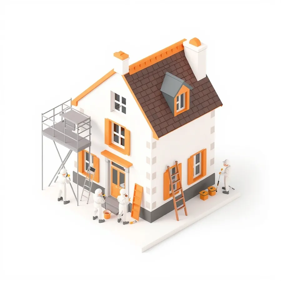 Travaux de peinture sur une maison à Béziers et dans ses alentours — illustration